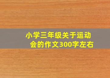 小学三年级关于运动会的作文300字左右