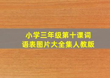 小学三年级第十课词语表图片大全集人教版