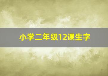 小学二年级12课生字