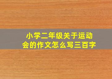 小学二年级关于运动会的作文怎么写三百字