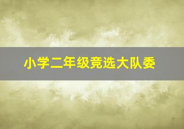 小学二年级竞选大队委