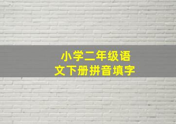 小学二年级语文下册拼音填字