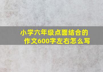 小学六年级点面结合的作文600字左右怎么写