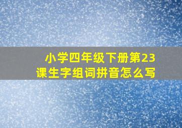 小学四年级下册第23课生字组词拼音怎么写