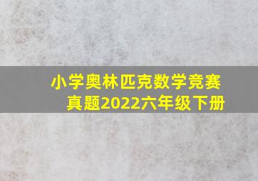 小学奥林匹克数学竞赛真题2022六年级下册