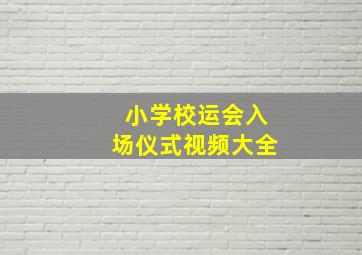 小学校运会入场仪式视频大全