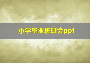 小学毕业班班会ppt