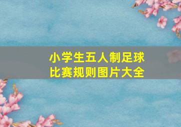 小学生五人制足球比赛规则图片大全