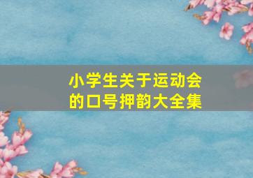 小学生关于运动会的口号押韵大全集