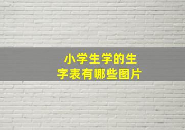 小学生学的生字表有哪些图片