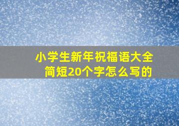 小学生新年祝福语大全简短20个字怎么写的