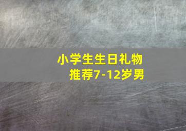 小学生生日礼物推荐7-12岁男