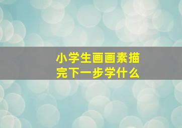 小学生画画素描完下一步学什么