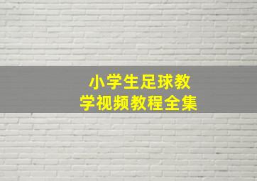 小学生足球教学视频教程全集