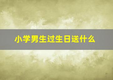 小学男生过生日送什么