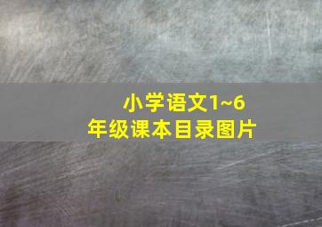 小学语文1~6年级课本目录图片