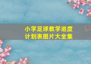 小学足球教学进度计划表图片大全集