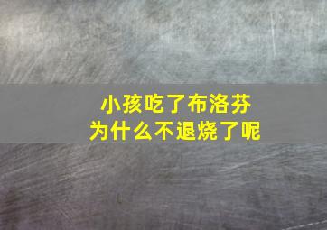 小孩吃了布洛芬为什么不退烧了呢