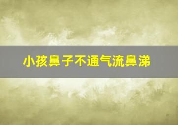 小孩鼻子不通气流鼻涕