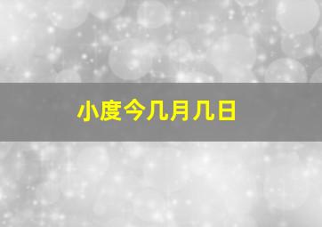 小度今几月几日