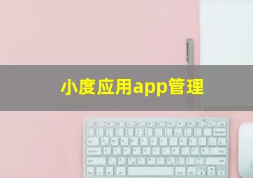 小度应用app管理