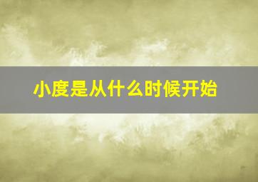 小度是从什么时候开始