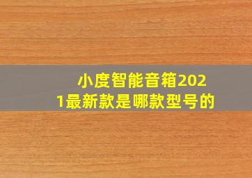 小度智能音箱2021最新款是哪款型号的