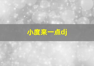 小度来一点dj