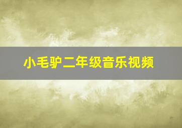 小毛驴二年级音乐视频