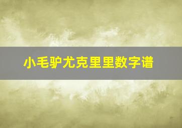 小毛驴尤克里里数字谱