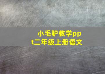 小毛驴教学ppt二年级上册语文