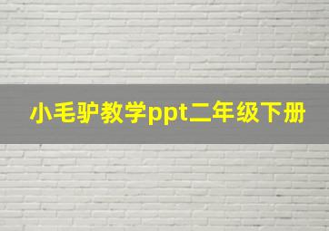 小毛驴教学ppt二年级下册