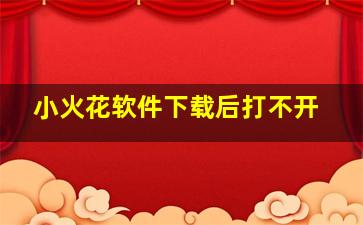 小火花软件下载后打不开