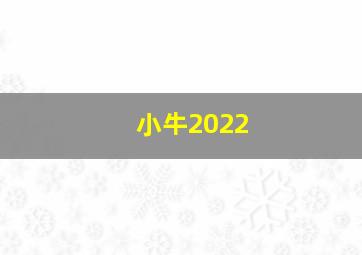 小牛2022