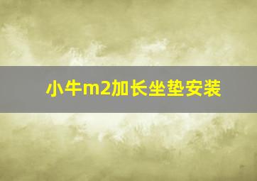 小牛m2加长坐垫安装