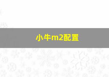 小牛m2配置