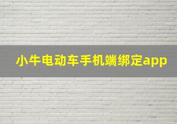 小牛电动车手机端绑定app