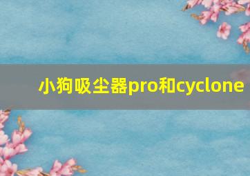 小狗吸尘器pro和cyclone