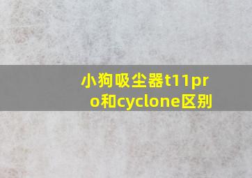 小狗吸尘器t11pro和cyclone区别