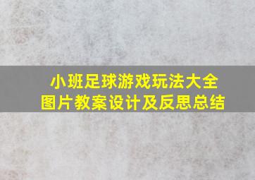 小班足球游戏玩法大全图片教案设计及反思总结