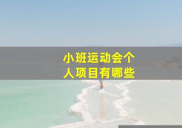 小班运动会个人项目有哪些