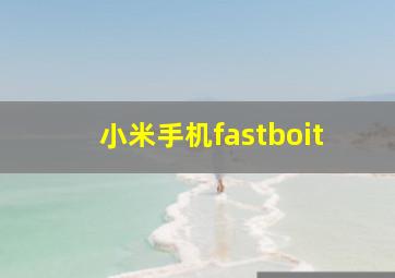 小米手机fastboit