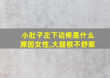 小肚子左下边疼是什么原因女性,大腿根不舒服