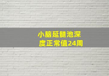 小脑延髓池深度正常值24周