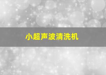 小超声波清洗机