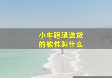 小车跑腿送货的软件叫什么