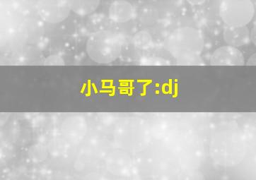 小马哥了:dj