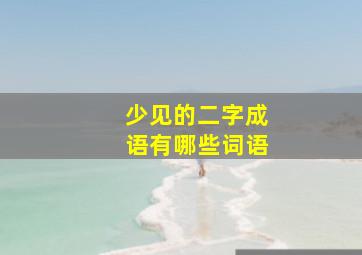 少见的二字成语有哪些词语