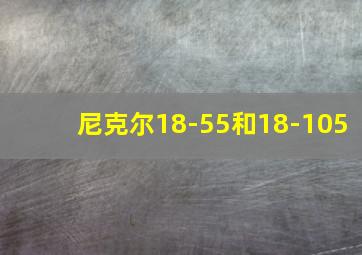 尼克尔18-55和18-105