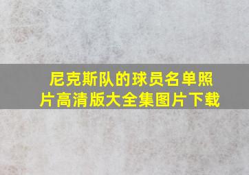 尼克斯队的球员名单照片高清版大全集图片下载